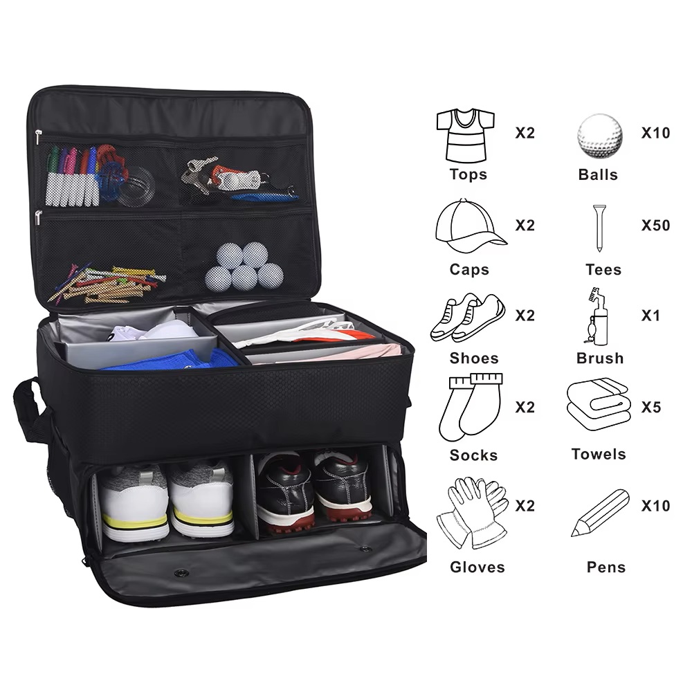 Travel Organizer Men - 골프 트렁크 정리함 옥스포드 신발 수납칸