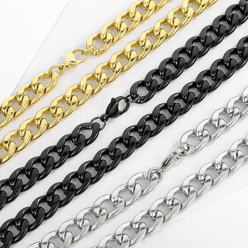 Men Accessories Neck Chain - HNSP 316L 스테인리스 스틸 쿠반 링크