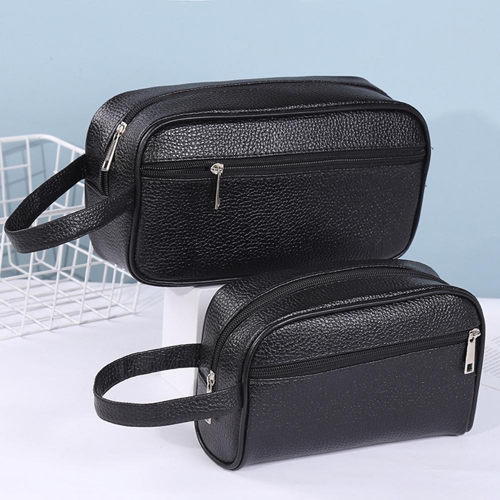 남성 비즈니스 여행 가방 빈티지 손목 가방 PU 가죽  - Travel Organizer Men 리뷰 및 가격