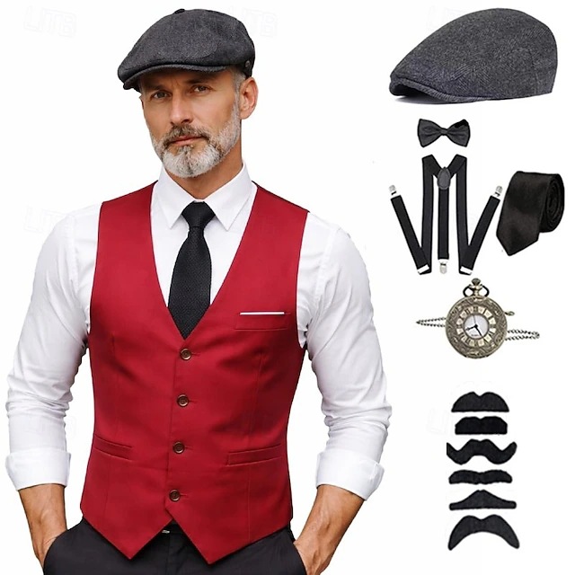 플러스 사이즈 남성용 1920년대 로어링 개츠비 갱스터 - Men'S Accessories In The 1920S 리뷰 및 가격