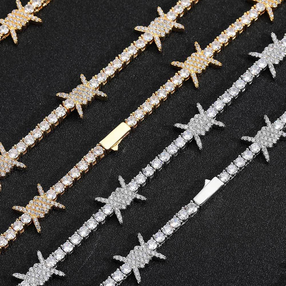 24인치, 얼음처럼 반짝이는 바브와이어 테니스 체인 목 - Men Accessories Neck Chain 리뷰 및 가격