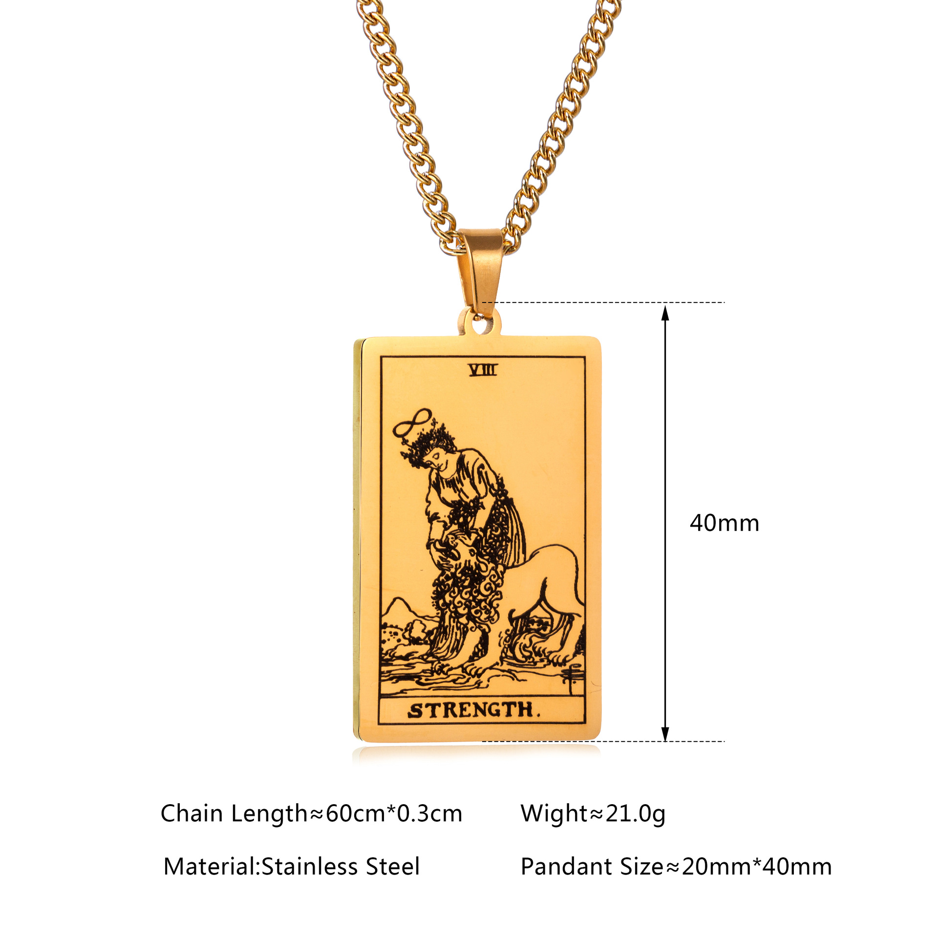 체인 목걸이 스테인레스 스틸 22 타로 카드 목걸이 성 - Men Accessories Neck Chain 리뷰 및 가격