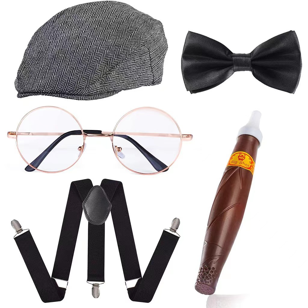 코스프레 휴일 파티 노인 의상 1920년대 할아버지 액 - Men'S Accessories In The 1920S 리뷰 및 가격
