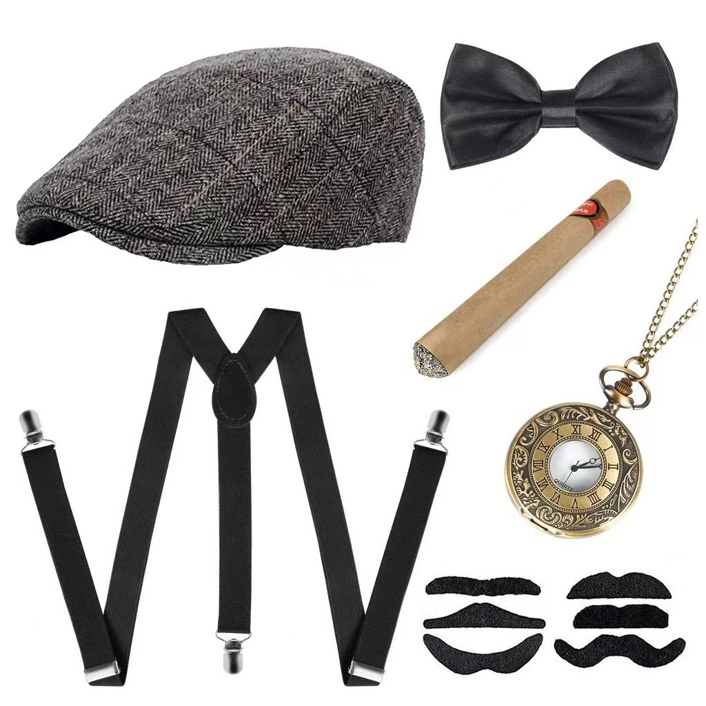 코스프레 휴일 파티 노인 의상 1920년대 할아버지 액 - Men'S Accessories In The 1920S 리뷰 및 가격