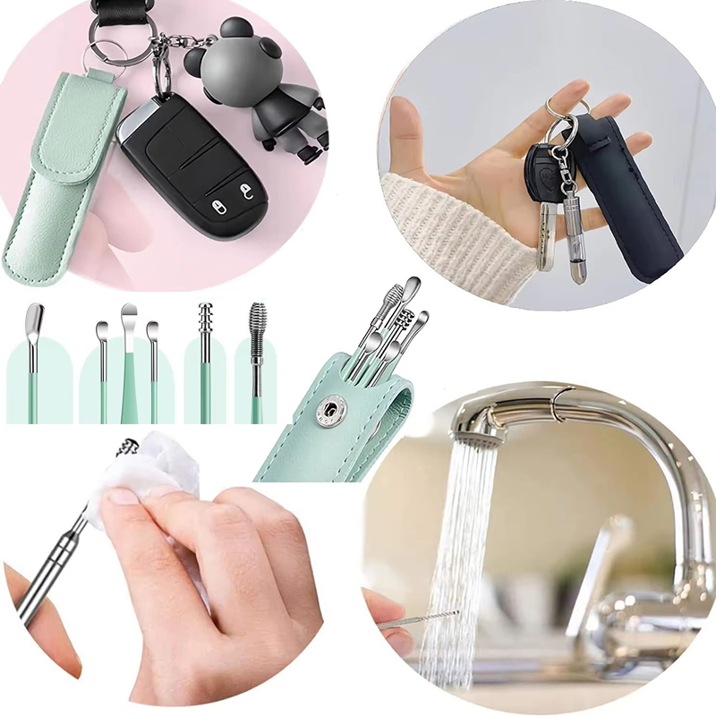 6종 귀지 제거기 세트, 귀 세척 용품, 스테인리스 스 - Men'S Accessories Types 리뷰 및 가격